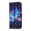 Samsung Galaxy A41 Etui Motiv Blå Fjäril på Mörkblått