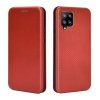 Samsung Galaxy A42 5G Etui Karbonfibertekstur Rød