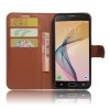 Samsung Galaxy A5 2017 Mobilplånbok Litchi PU-skinn Brun