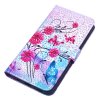 Samsung Galaxy A50 Plånboksetui PU-skinn Motiv Blommor och Fjäril