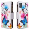 Samsung Galaxy A51 Etui Glidelåsmotiv Fjärilar och Färgglada Blommor