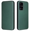 Samsung Galaxy A52/A52s 5G Etui Karbonfibertekstur Grønn