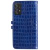 Samsung Galaxy A52/A52s 5G Etui Krokodillemønster Blå