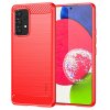 Samsung Galaxy A53 5G Deksel Børstet Karbonfibertekstur Rød