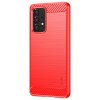 Samsung Galaxy A53 5G Deksel Børstet Karbonfibertekstur Rød