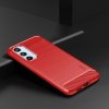 Samsung Galaxy A54 5G Deksel Børstet Karbonfibertekstur Rød