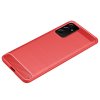 Samsung Galaxy A82 5G Deksel Børstet Karbonfibertekstur Rød