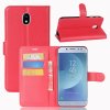 Samsung Galaxy J3 2017 PlånboksEtui Litchi PU-skinn Rød