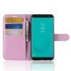 Samsung Galaxy J6 2018 PlånboksEtui PU-skinn Litchi Rosa