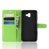 Samsung Galaxy J6 Plus Plånboksetui Litchi Grønn