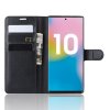 Samsung Galaxy Note 10 Plus Plånboksetui Litchi Kortlomme Svart