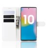 Samsung Galaxy Note 10 Plus Plånboksetui Litchi Kortlomme Hvit