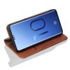 Samsung Galaxy S10 MobilEtui Retro Skinntekstur Sömnad Mörkbrun