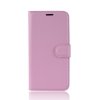 Samsung Galaxy S10 Mobilplånbok Litchi PU-skinn Rosa