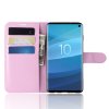 Samsung Galaxy S10 Mobilplånbok Litchi PU-skinn Rosa