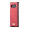 Samsung Galaxy S10 Mobilplånbok Delskinn Flip Löstagbart Deksel Rød