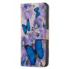 Samsung Galaxy S10 Plånboksetui Kortlomme Motiv Blåa Fjärilar och Blommor
