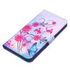 Samsung Galaxy S10 Plånboksetui Kortlomme Motiv Rosa Blommor och Fjäril