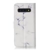 Samsung Galaxy S10 Plånboksetui Kortlomme Motiv Hvit Marmor