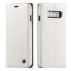 Samsung Galaxy S10 Plånboksetui Retro Vokset PU-skinn Hvit