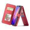 Samsung Galaxy S10 Plus Mobilplånbok Delskinn Flip Löstagbart Deksel Rød