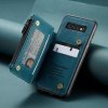 Samsung Galaxy S10 Deksel C20 Kortlomme Glidelås Blå