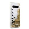 Samsung Galaxy S10 Deksel Hardplast Gull Glitter Transparent