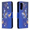 Samsung Galaxy S20 FE Etui Motiv Mörkblå Fjärilar