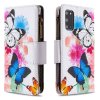 Samsung Galaxy S20 Etui GlidelåsMotiv Fjärilar och Färgglada Blommor