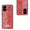 Samsung Galaxy S20 Deksel Krokodillemønster Rød