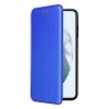 Samsung Galaxy S21 FE Etui Karbonfibertekstur Blå