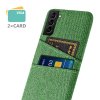 Samsung Galaxy S21 FE Deksel To Kortlommer Stoff Grønn