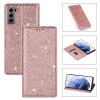 Samsung Galaxy S21 Etui Glitter Rosegull