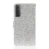 Samsung Galaxy S21 Etui Glitter Stripe Sølv