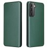 Samsung Galaxy S21 Etui Karbonfibertekstur Grønn