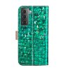 Samsung Galaxy S21 Etui Krokodillemønster Glitter Grønn