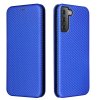 Samsung Galaxy S21 Plus Etui Karbonfibertekstur Blå