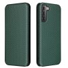 Samsung Galaxy S21 Plus Etui Karbonfibertekstur Grønn