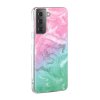 Samsung Galaxy S21 Plus Deksel Marmor Rosa Grønn