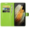 Samsung Galaxy S22 Ultra Etui Litchi Grønn