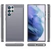 Samsung Galaxy S22 Ultra Deksel Børstet Karbonfibertekstur Grå