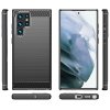Samsung Galaxy S22 Ultra Deksel Børstet Karbonfibertekstur Svart