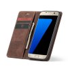 Samsung Galaxy S7 Etui Retro Flip Mörkbrun