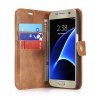Samsung Galaxy S7 Plånboksetui Löstagbart Deksel Ljusbrun