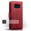Samsung Galaxy S8 Ekte Skinn PlånboksEtui Rød