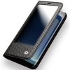 Samsung Galaxy S8 Etui Ekte Skinn Caller-ID Grid Texture Svart