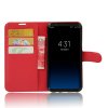 Samsung Galaxy S8 PlånboksEtui PU-skinn Litchi Rød