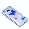Samsung Galaxy S8 Deksel TPU Motiv Blåa Fjärilar och Blommor