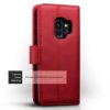 Samsung Galaxy S9 Ekte Skinn Plånboksetui Rød
