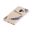 Samsung Galaxy S9 MobilDeksel TPU Motiv Blå Fjädrar
